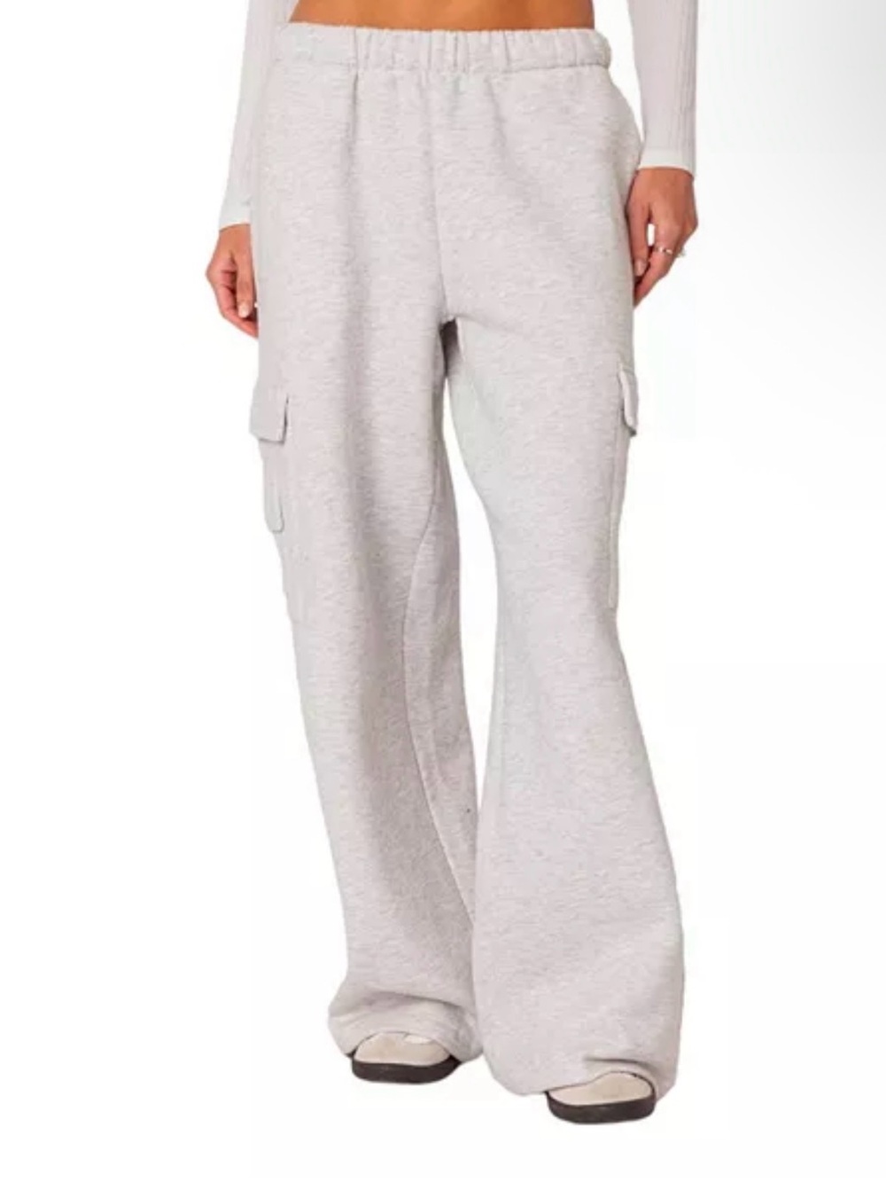 Cool Is A Construct Gray Wide Leg Cargo Sweatpants XS – NWOT Retail: $90